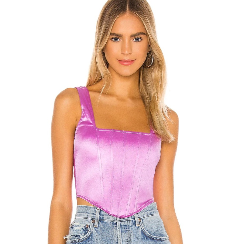 Catey Corset Top in Purple superdown revolve - Picture 4 of 9